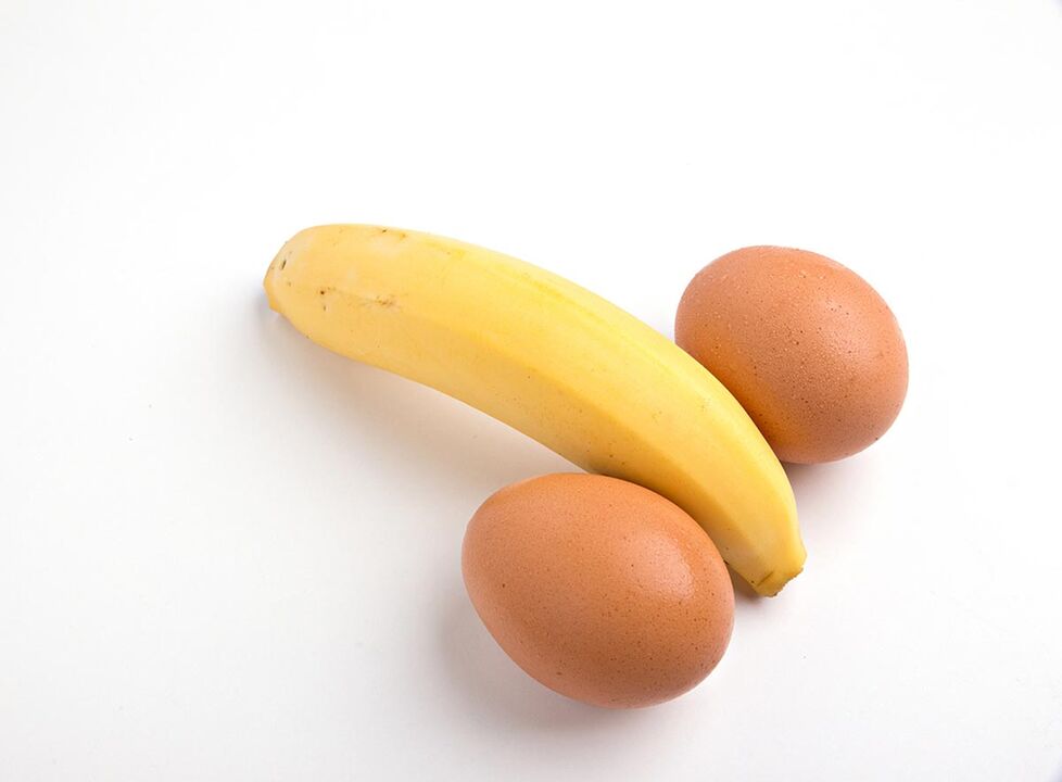 huevos de gallina y plátano para aumentar la potencia