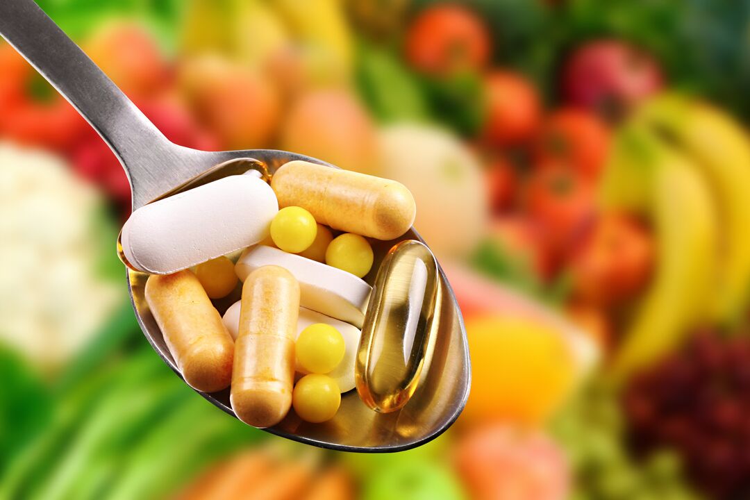tabletas de vitaminas para la potencia
